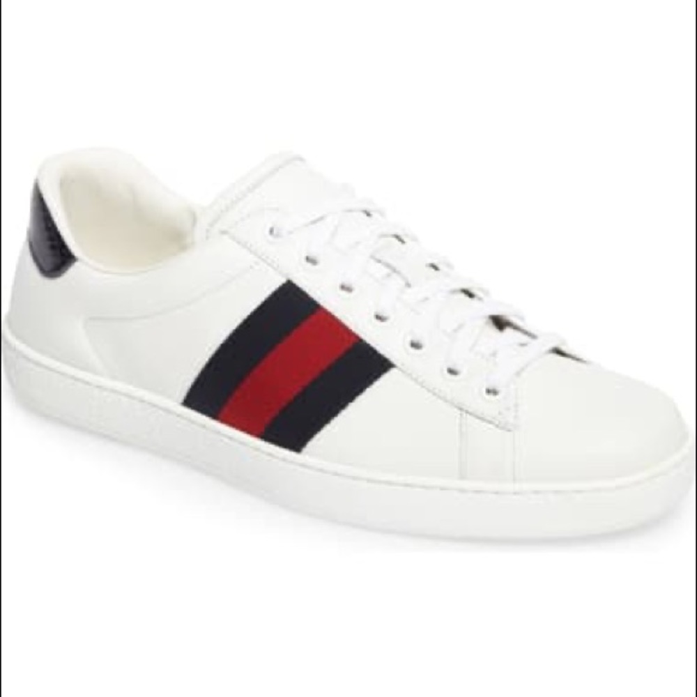 Men’s Gucci New Ace Clean Web Stripe Sneaker